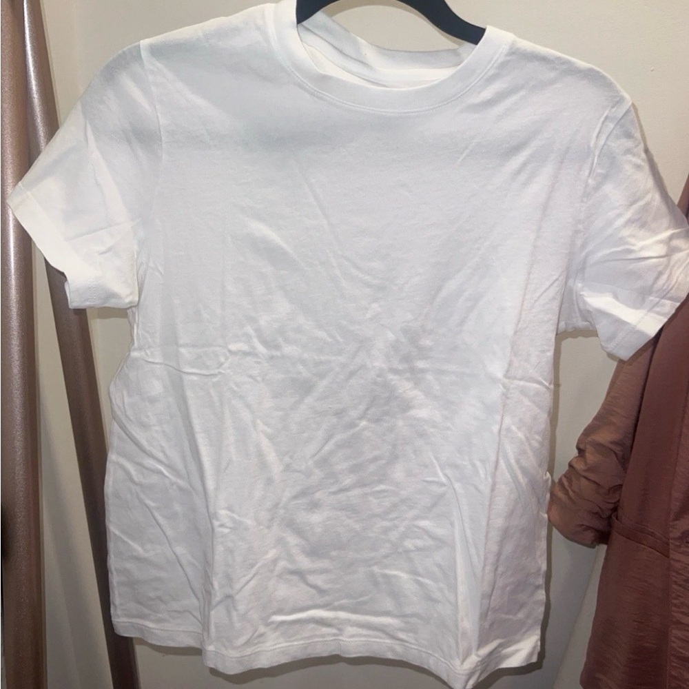 Classic White Crew Neck Womens T-Shirt